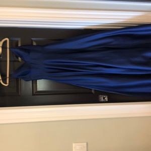 Long blue dress. Perfect for a formal event
